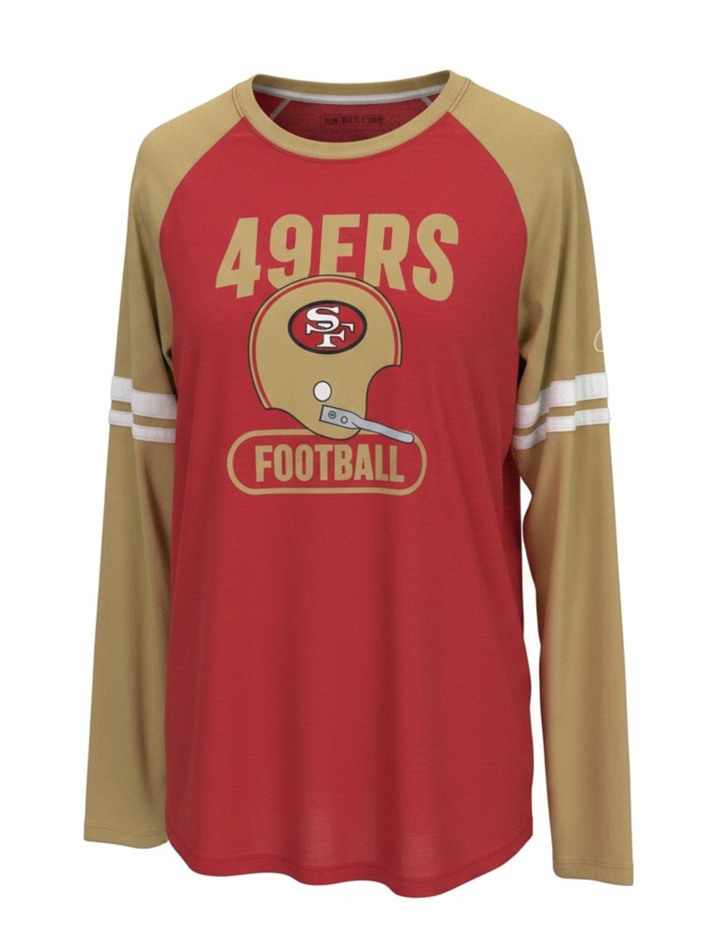 The‎ Nike Tee Dri Fit SF 49ers Throwback Raglan Sleeve LS T-Shirt Size Large EUC